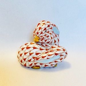 Herend Rust Colored Pair of Rabbits